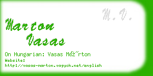 marton vasas business card